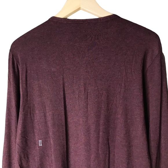 Kit and Ace Performance Henley Shirt Top Size Soft Comfort Burgundy Men's XS - Picture 7 of 12